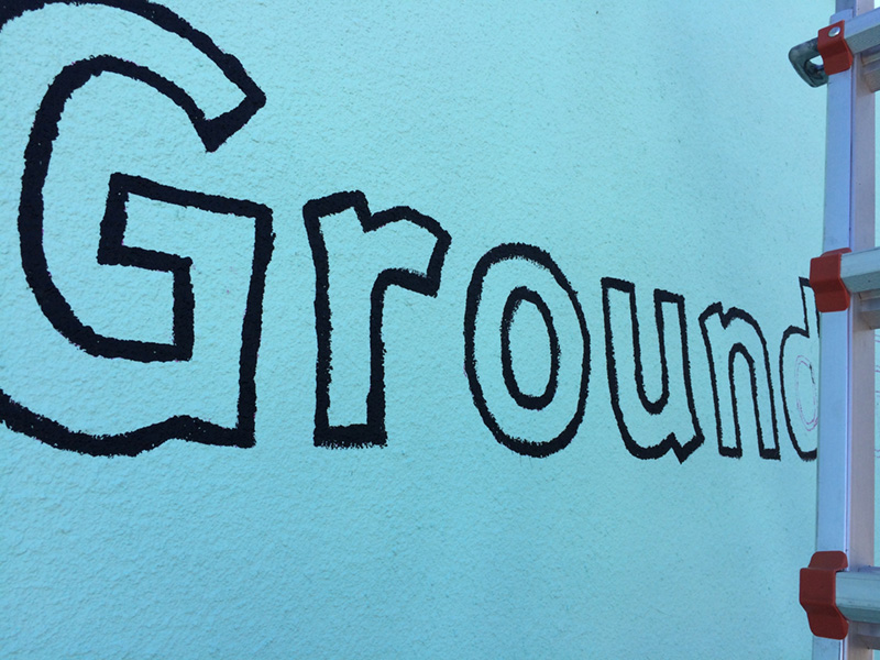 Retaining Wall Lettering Outdoor Wall Lettering Project - DESIGNogen